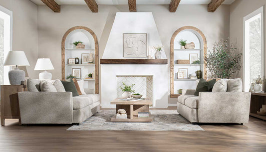 Bishop Aries Oatmeal Sofa & Loveseat