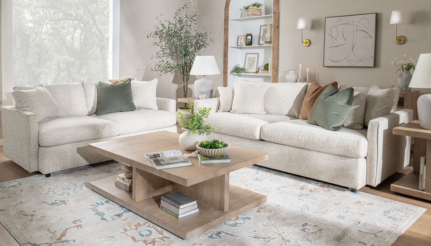 Bishop Aries Oatmeal Sofa & Loveseat
