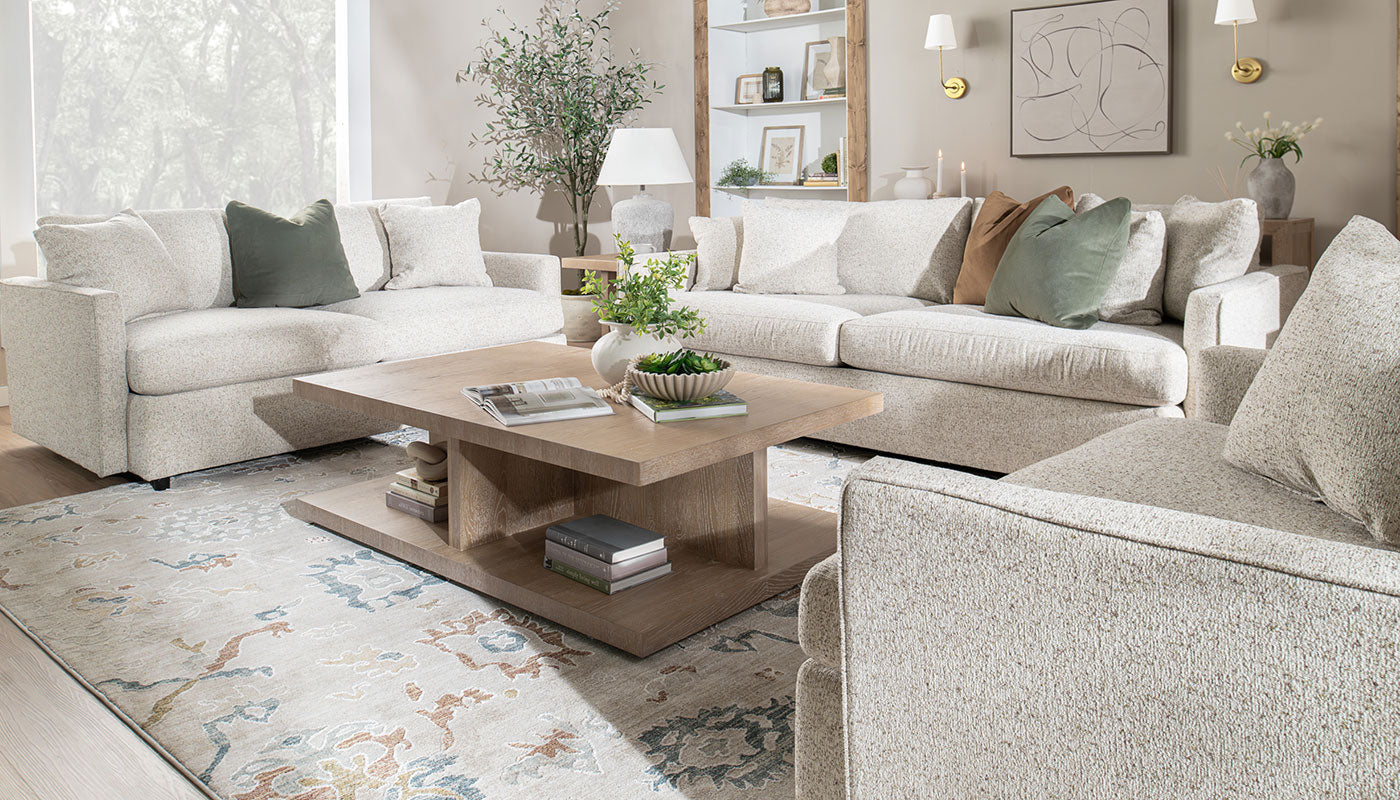 Bishop Aries Oatmeal Sofa & Loveseat
