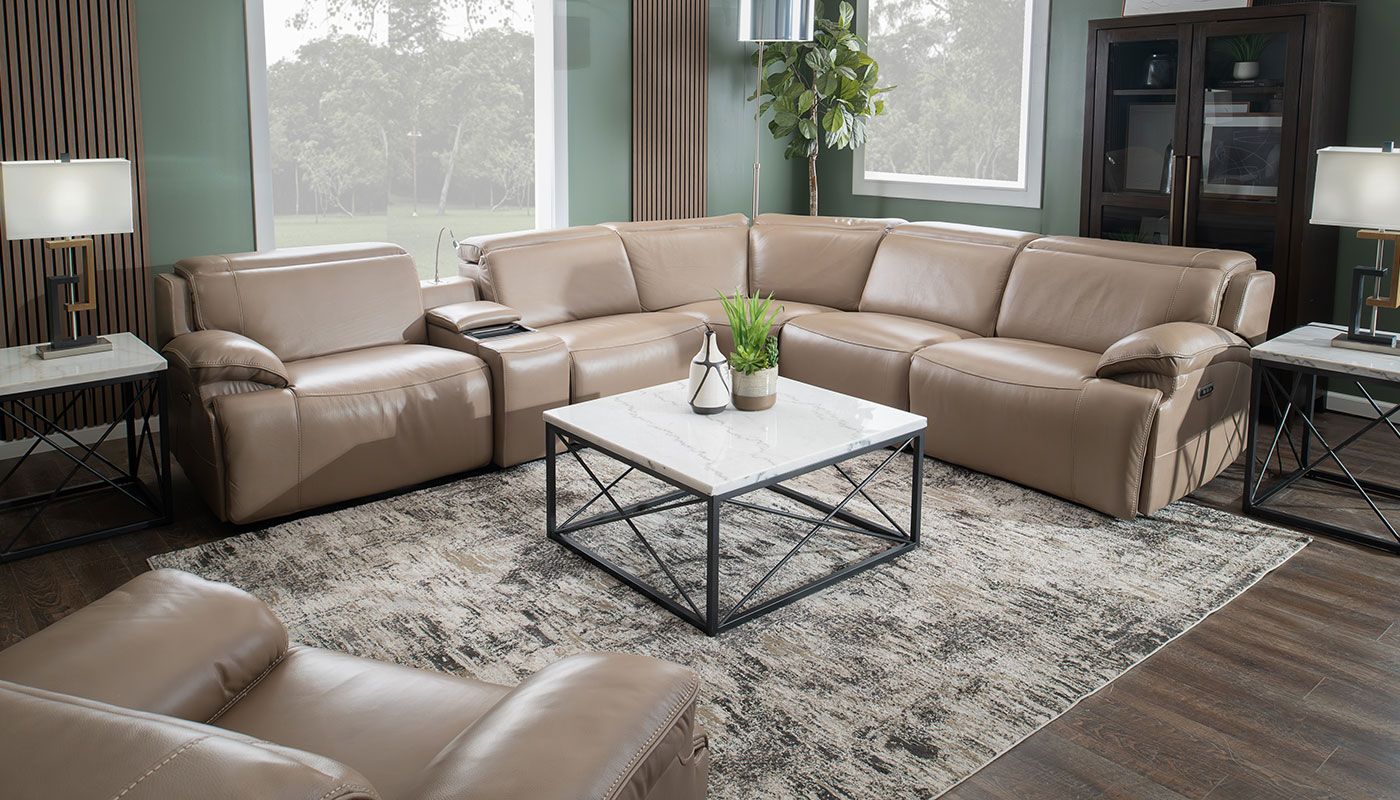 Ibiza III Leather Reclining Sectional