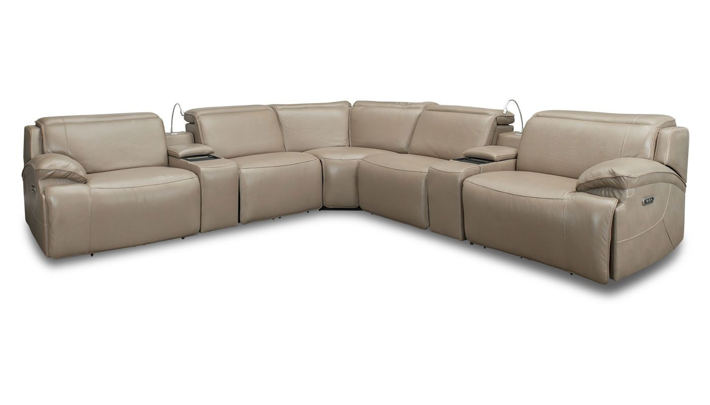 Ibiza III Leather Reclining Sectional