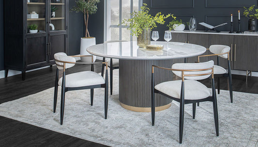 Finnely Dining Height Table & Jagger Black Frame Side Chairs