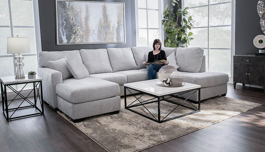 Dalhart Platinum Dual Chaise Sectional